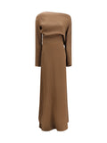 Petar Petrov Asymmetric Silk Dress — Beige