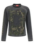 Diesel Graphic-Print T-shirt — charcoal
