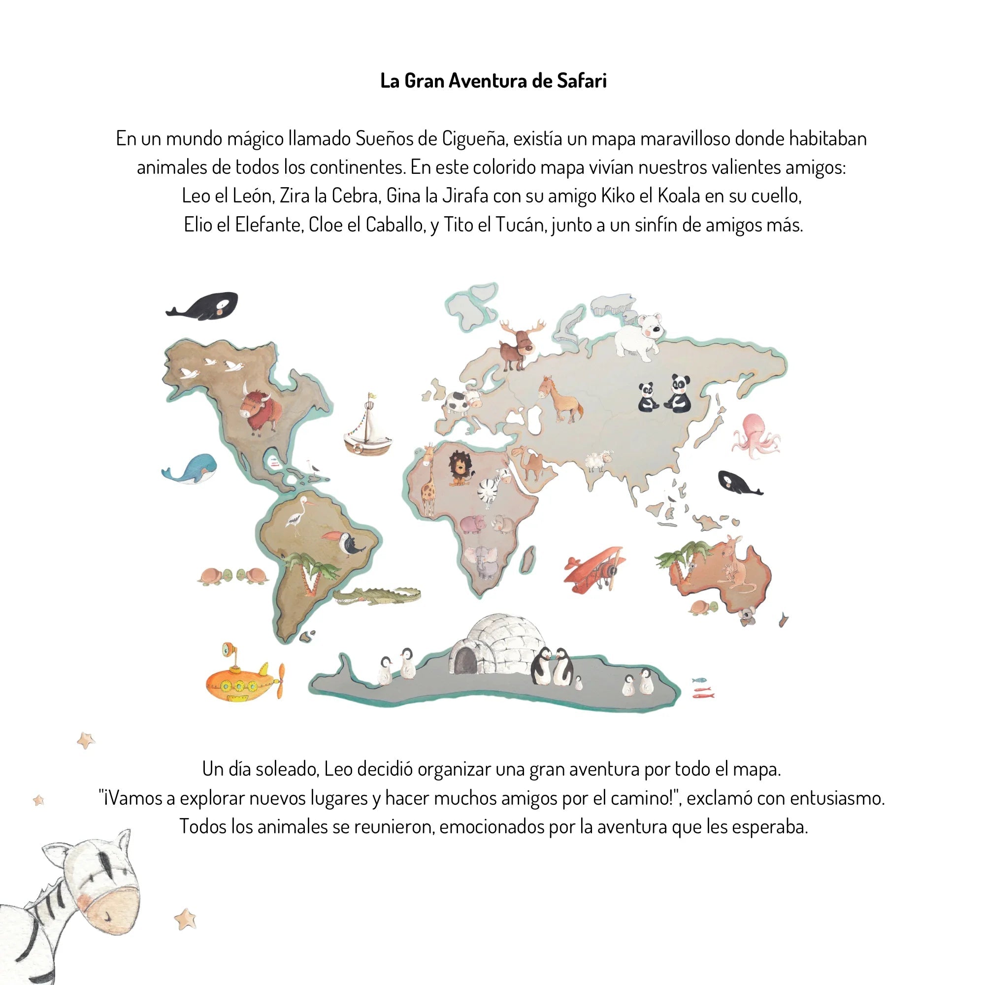 Vinilo Decorativo Infantil Mapa Mundi L 180x120cm