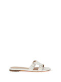 Santoni Buckle-Strap Leather Sandals — White