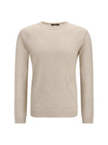 Aragona Cashmere Cashmere and Linen Crewneck Sweater — Beige