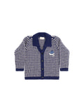 Gucci Striped Wool with Mr. Happy Cardigan — Navy