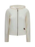 Burberry Wool Hooded Cardigan — Beige
