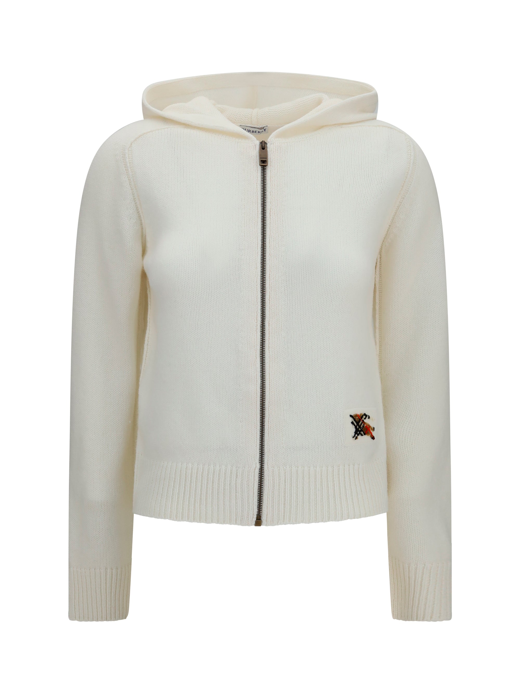 Burberry Wool Hooded Cardigan — Beige