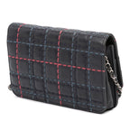CC Square Stitched Calfskin Wallet on Chain
