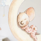 Vinilo Decorativo Infantil SUEÑOS EN LA LUNA - SUEÑOS DE CIGUEÑA