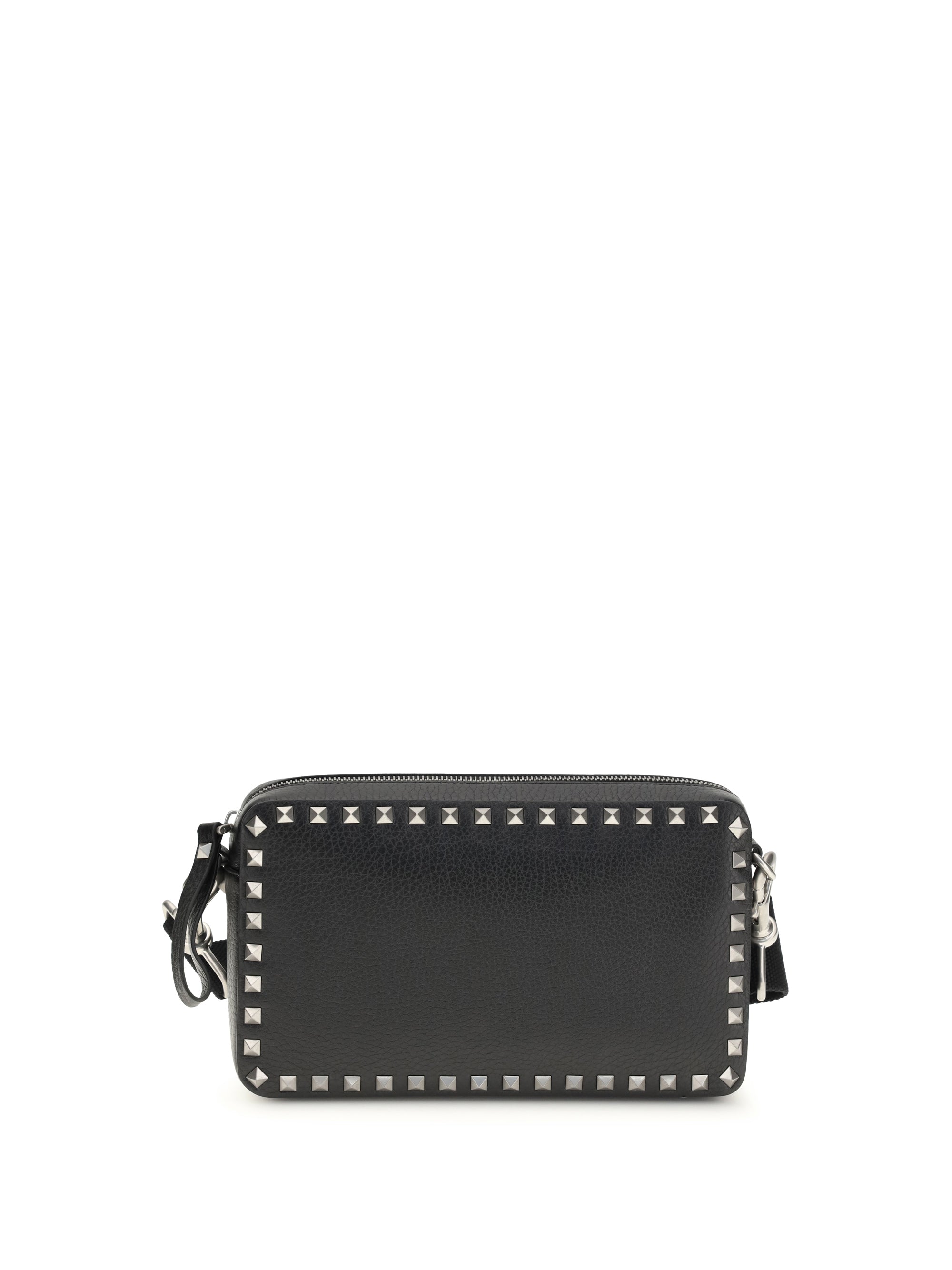 Bolso de hombro Valentino Garavani de cuero con tachuelas — Negro