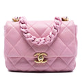 Mini Quilted Lambskin Candy Chain Flap