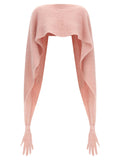 Moschino Gauze Mohair Blend Glove Cape — Pink