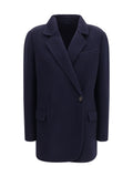Brunello Cucinelli Wool and Cashmere Blazer — Navy