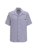 Dolce & Gabbana Striped Cotton Shirt — Navy