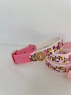 Bee Happy Dachshunds - Handmade Biothane Dog Collar - Powder Pink