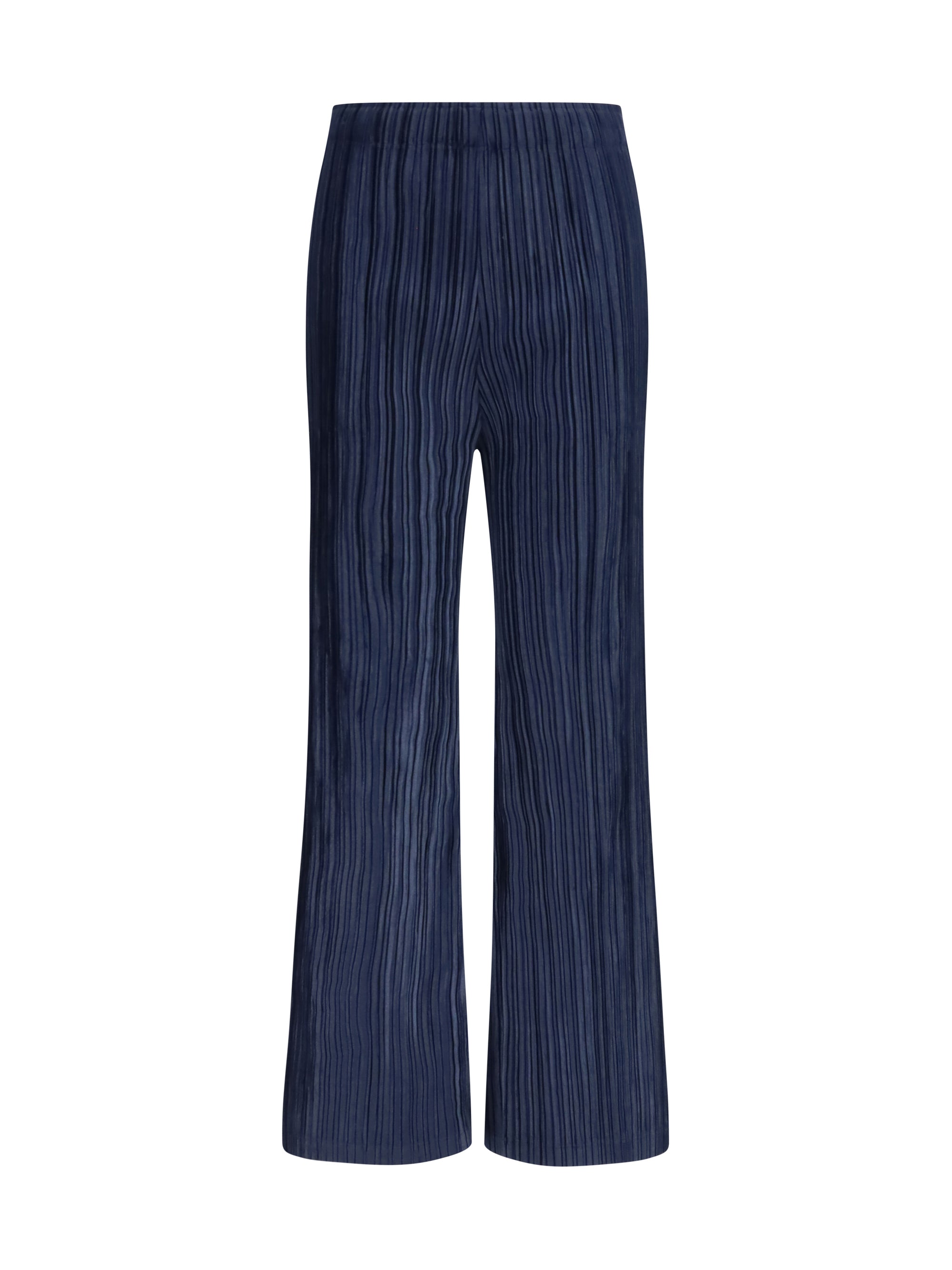 Gongdid Design Corduroy Wide-Leg Palazzo Trousers — Navy