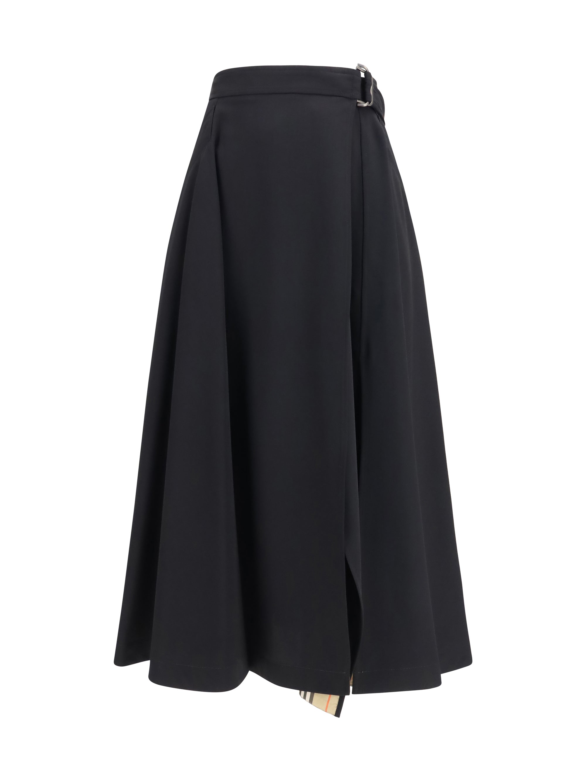 Burberry Check Skirt — Black