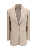 Max Mara Single-Breasted Wool-Blend Blazer — Green