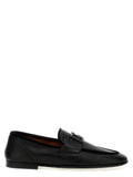 Dolce & Gabbana Logo-Plaque Leather Loafer — Black