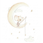 VINILO INFANTIL I OSITO PESCANDO ESTRELLAS