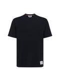 Camiseta de cuello redondo acanalado de Thom Browne — Azul marino
