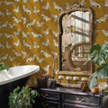 Japanese Flying Cranes Chinoiserie Wallpaper