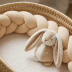Braided Cot Protector 210cm BEIGE Muslin