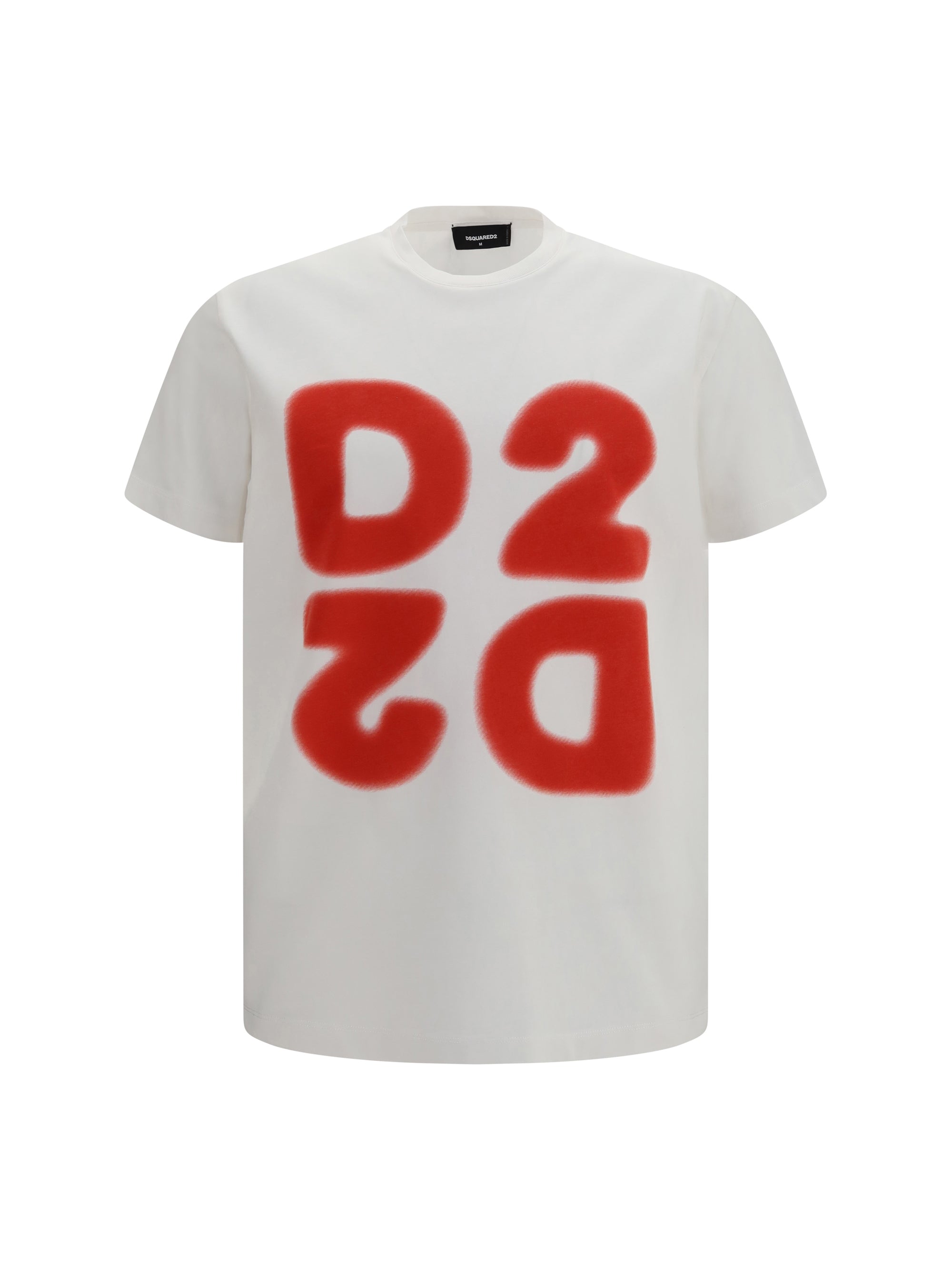 Camiseta de algodón con logo estampado Dsquared2 - Blanco