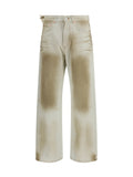 Magliano Distressed Cotton Jeans — White