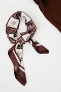 Espresso Emblem kalisa Logo Silk Scarf