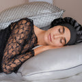 Bonnet de nuit 100% pure soie - Noir