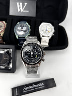 Omega x Swatch Mission to Moon black snoopy Steel mod by HW Design