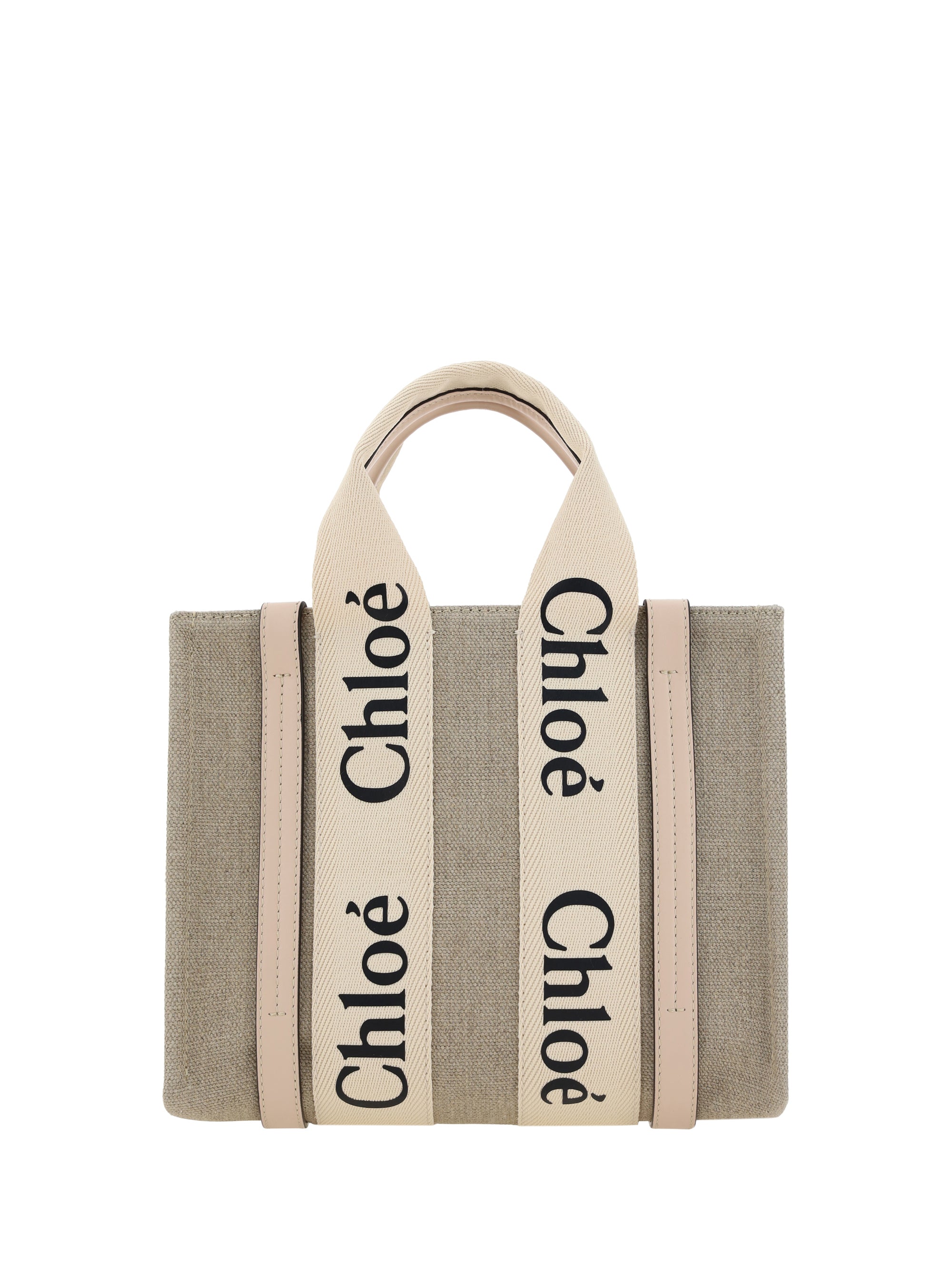 Chloé Woody Tote Bag — Beige