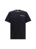 Camiseta con el motivo a cuadros de Burberry — Negro