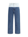 Marni Bleached Five-Pocket Denim Jeans — Blue