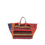 Multicolor Embroidered Canvas Mexicaba Tote