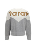 Marant Etoile Logo-Print Cotton-Blend Sweatshirt — Gray