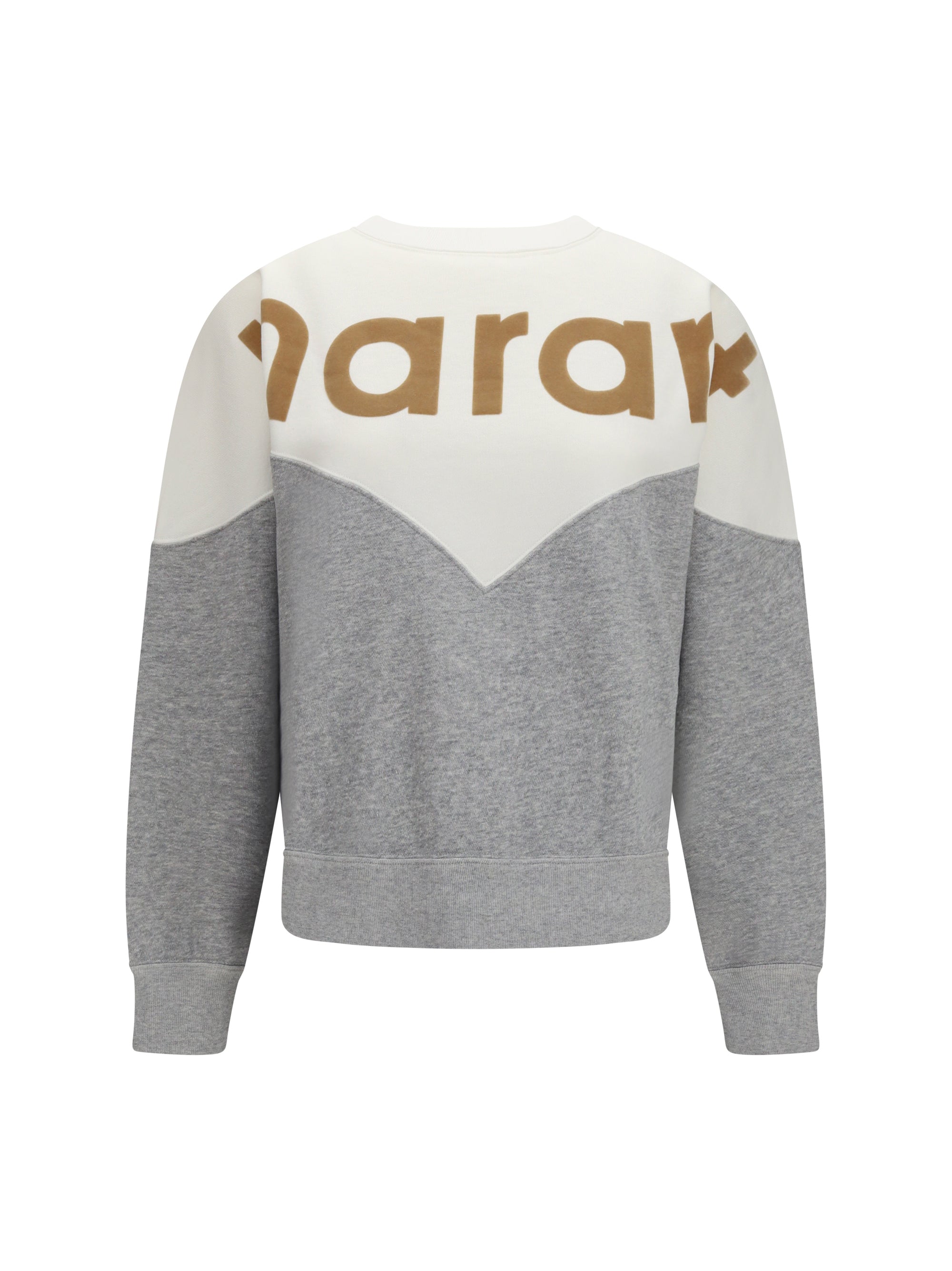 Marant Etoile Logo-Print Cotton-Blend Sweatshirt — Gray