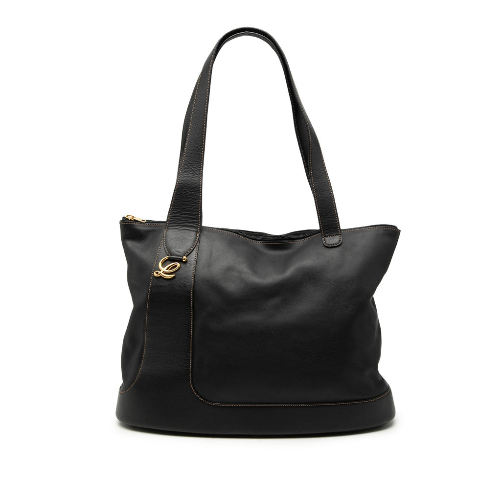 Leather Anagram Tote
