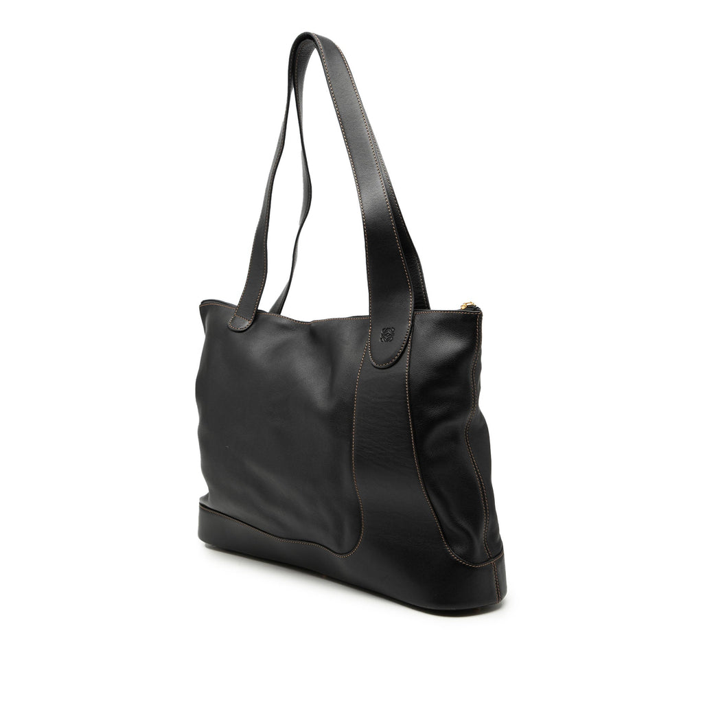 Leather Anagram Tote
