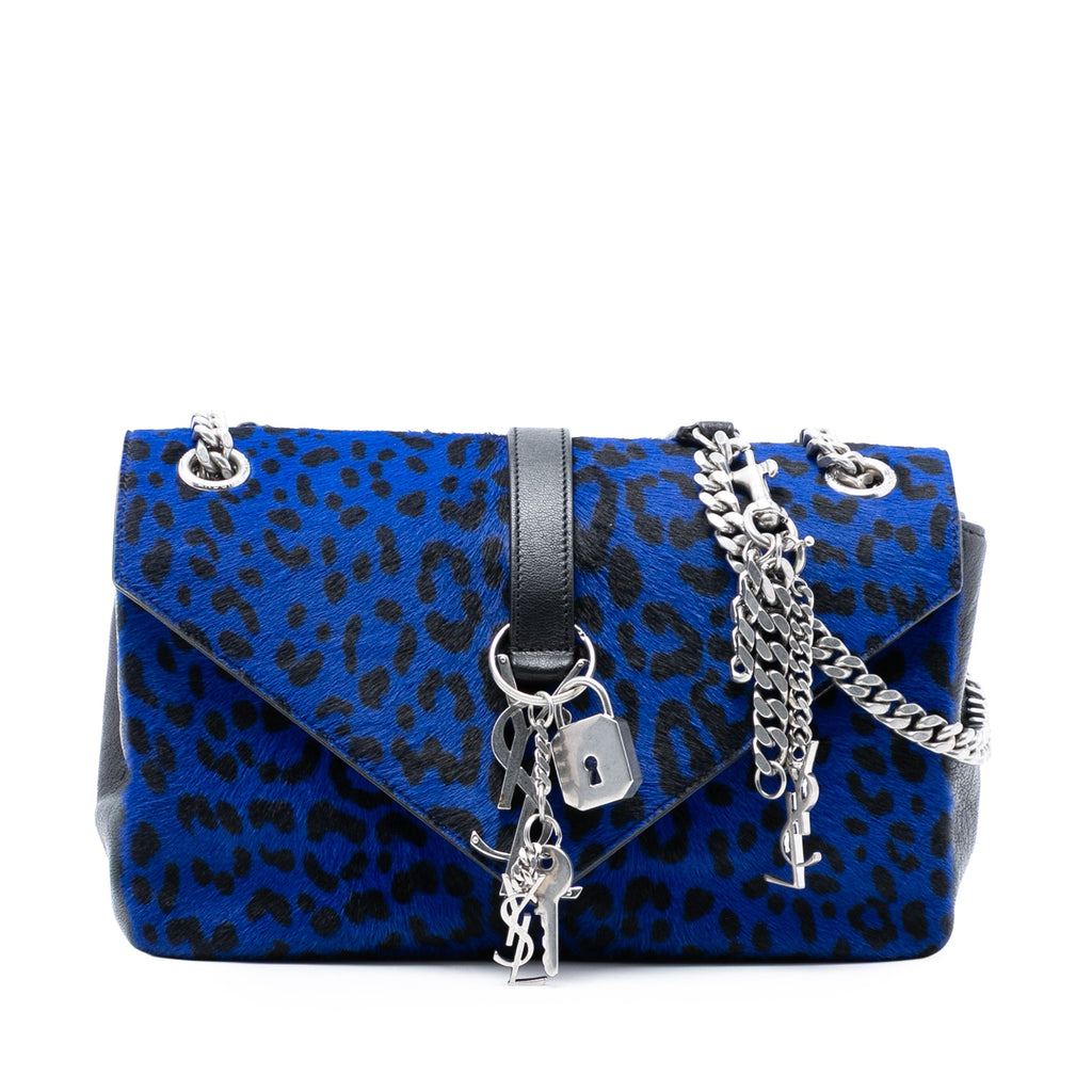 Pony Hair Leopard Print College Bag
