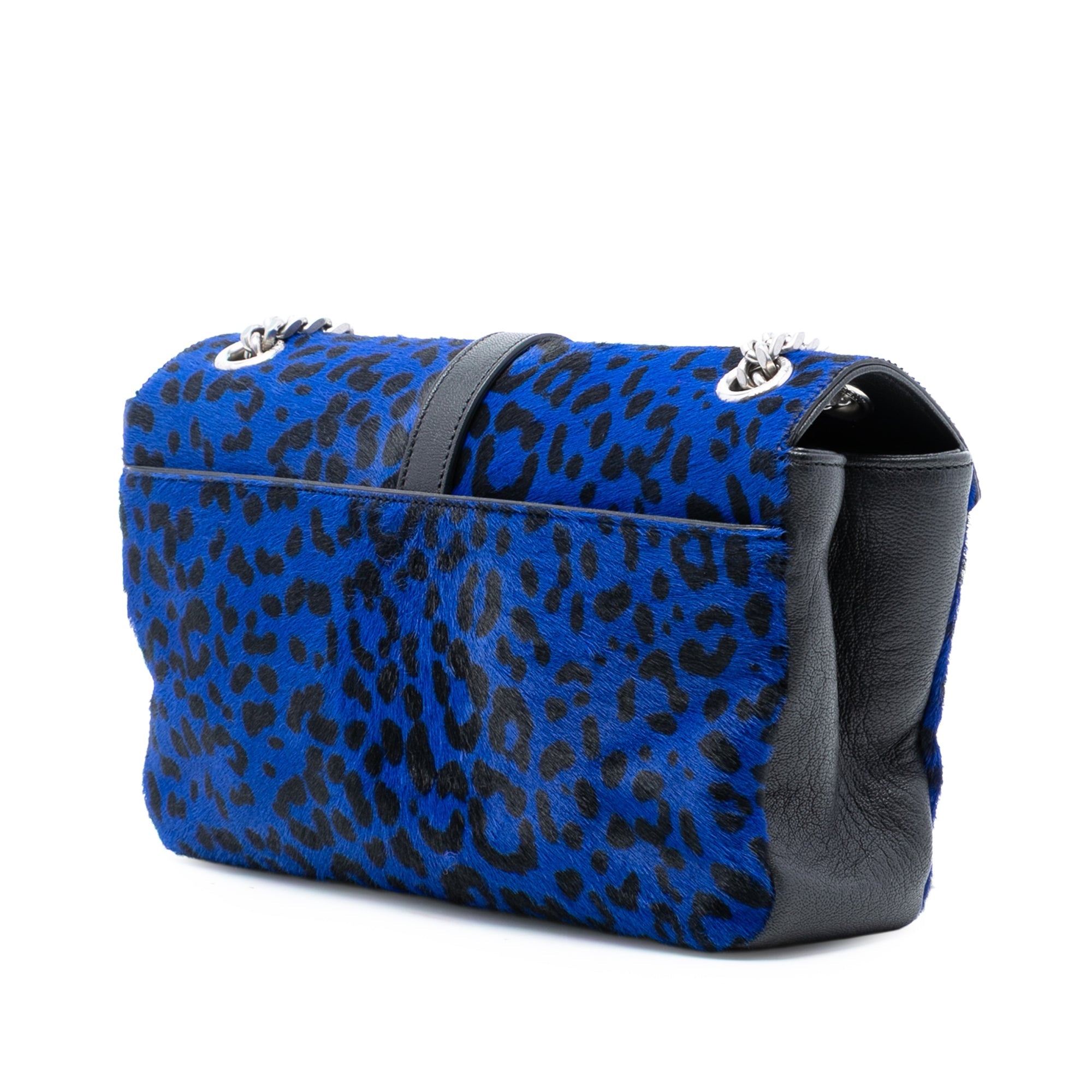 Pony Hair Leopard Print College Bag