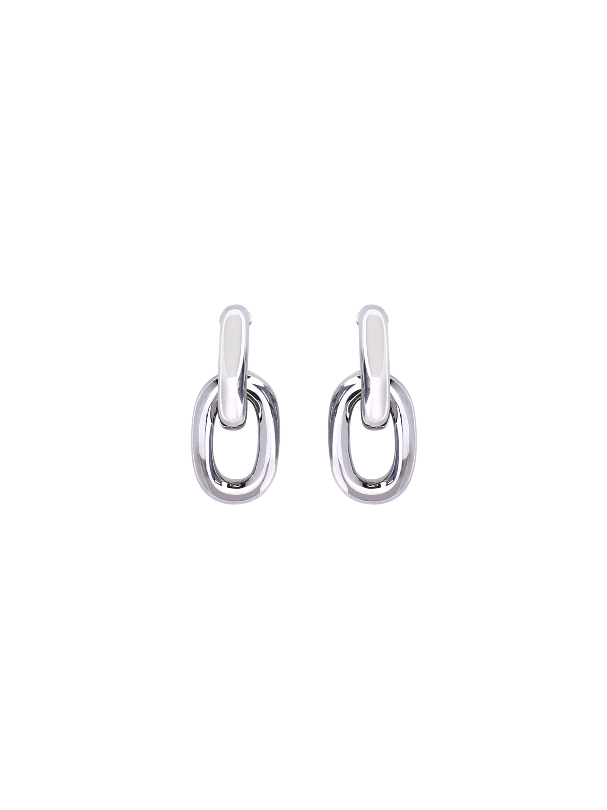 Rabanne Double XL Earrings — Silver