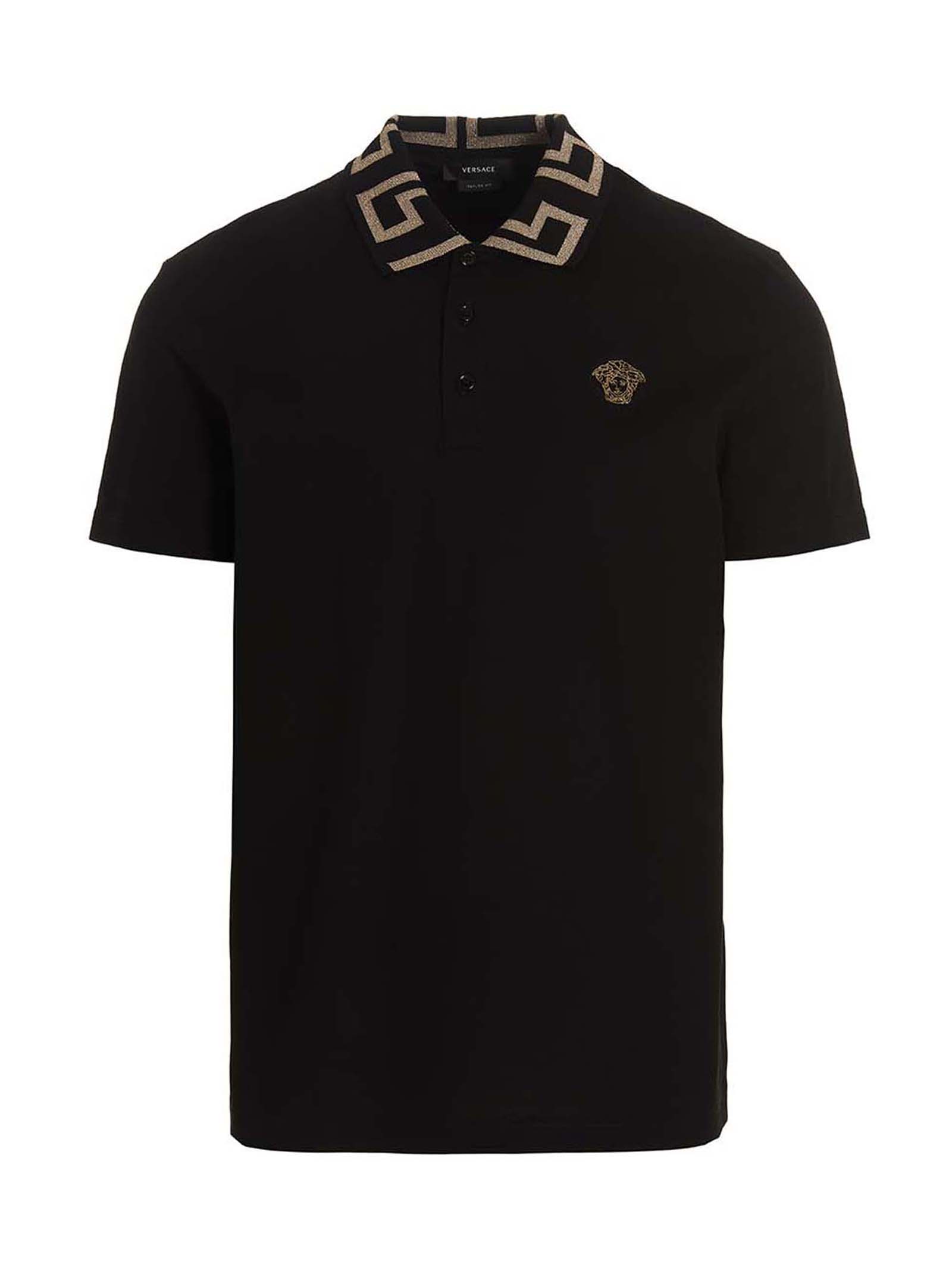 Polo Versace Greca - Negro