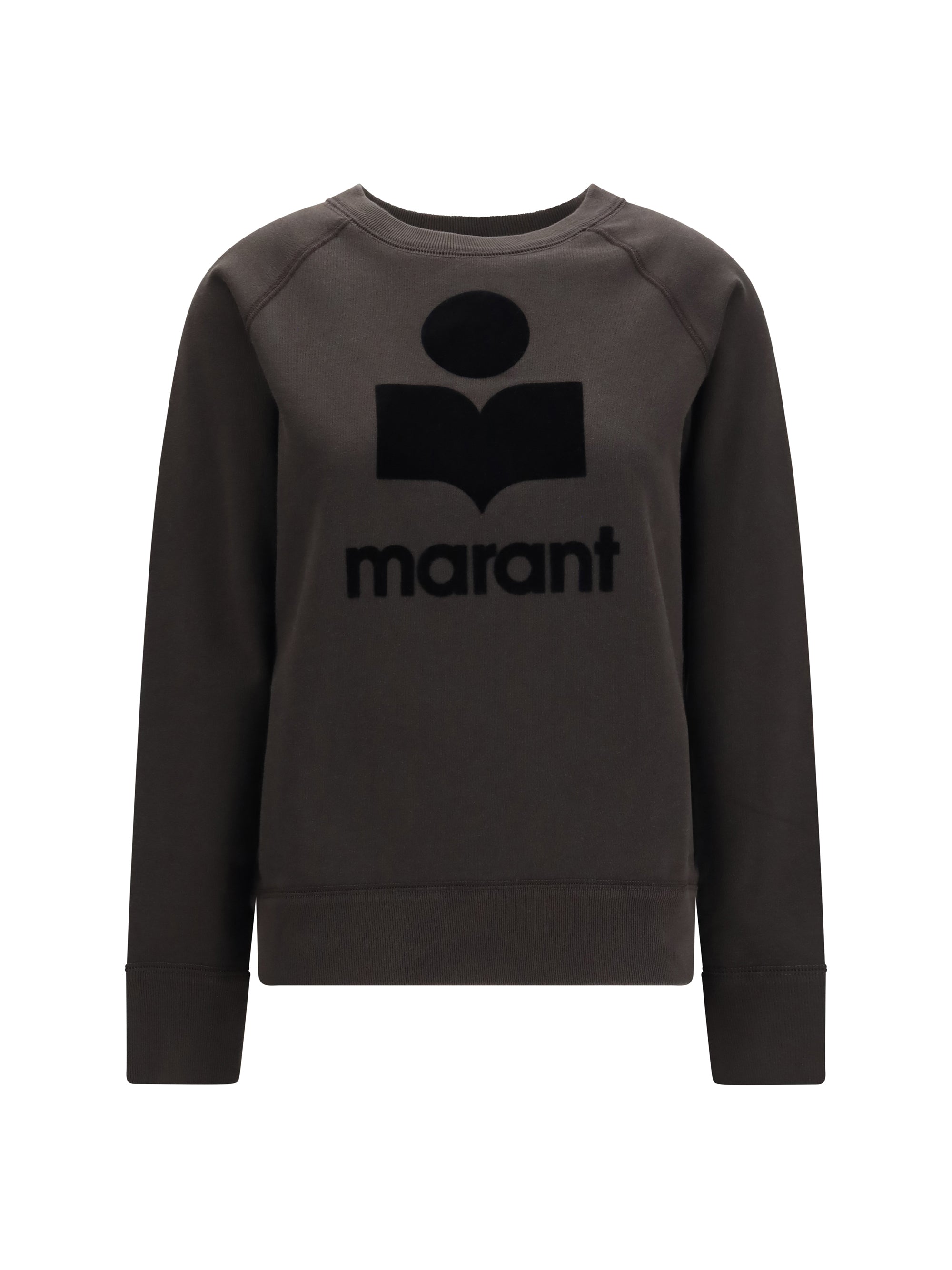 Marant Etoile Logo-Print Cotton Sweatshirt — Black