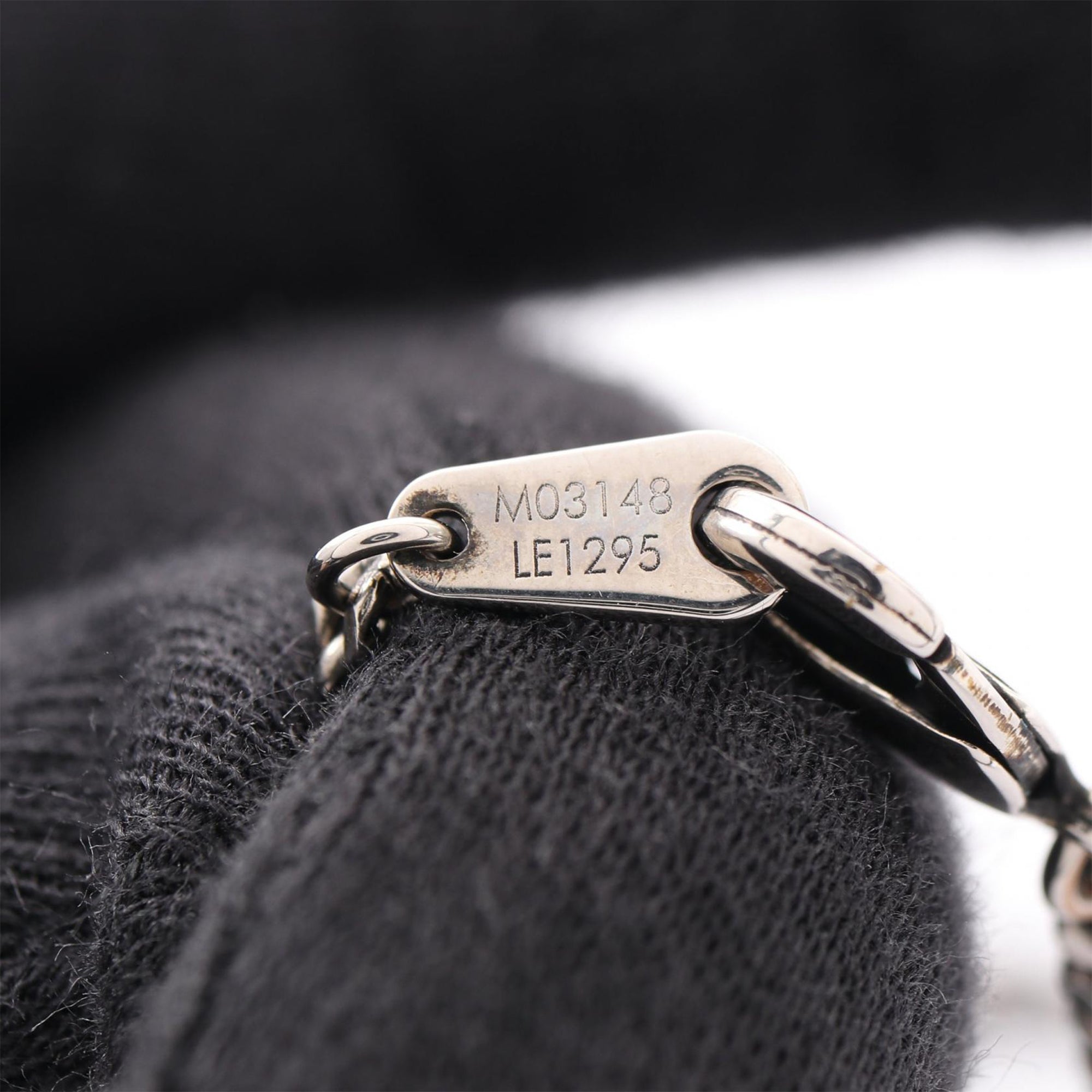 Palladium Plated LV Yours Chain Necklace