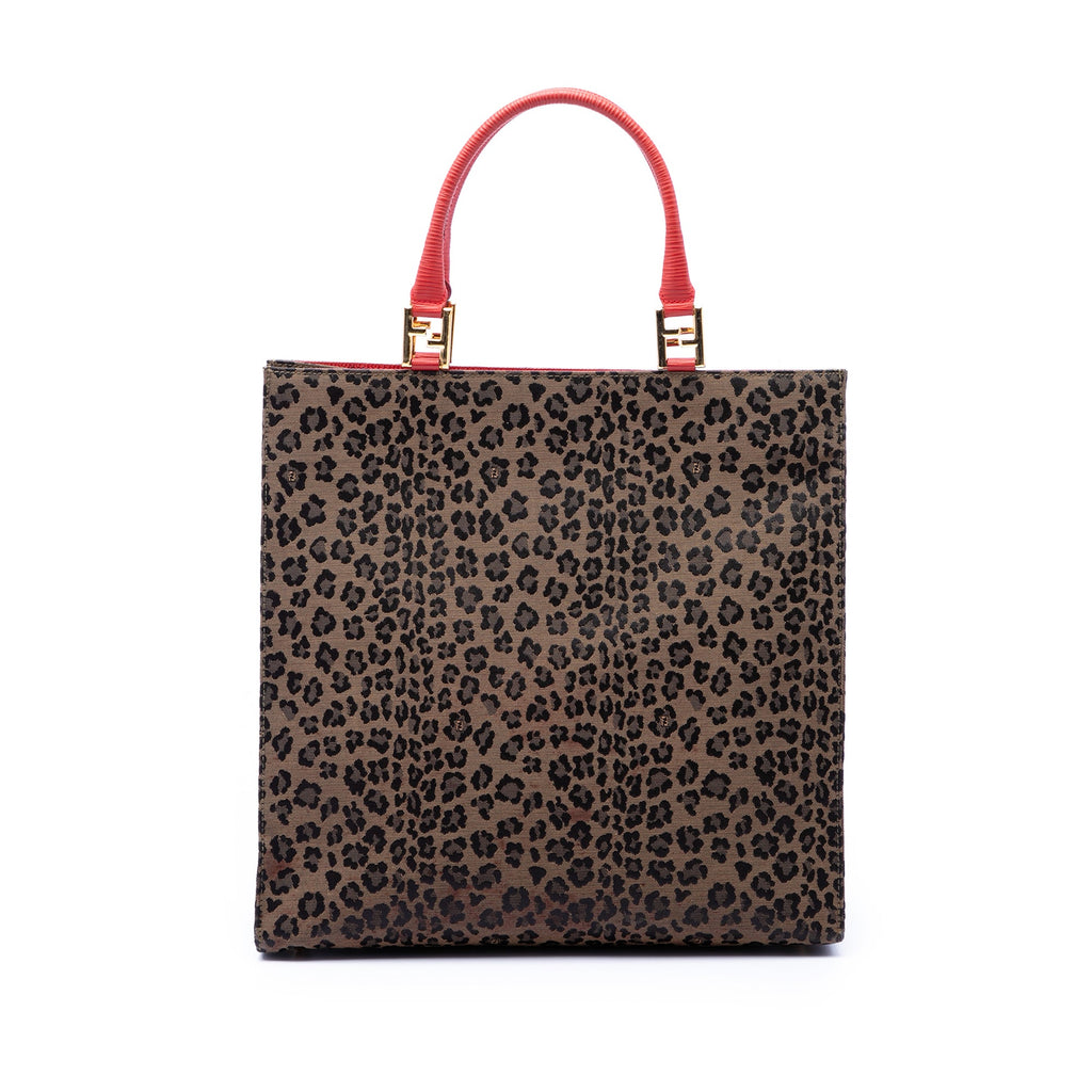 Leopard Print Canvas Tote