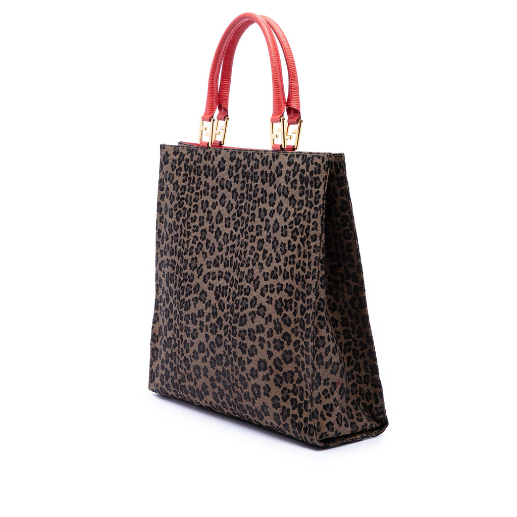Leopard Print Canvas Tote