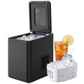 Countertop Ice Maker, 12kg/24h, 9 Cubes in 7 Mins, Self-Cleaning Compact, Black