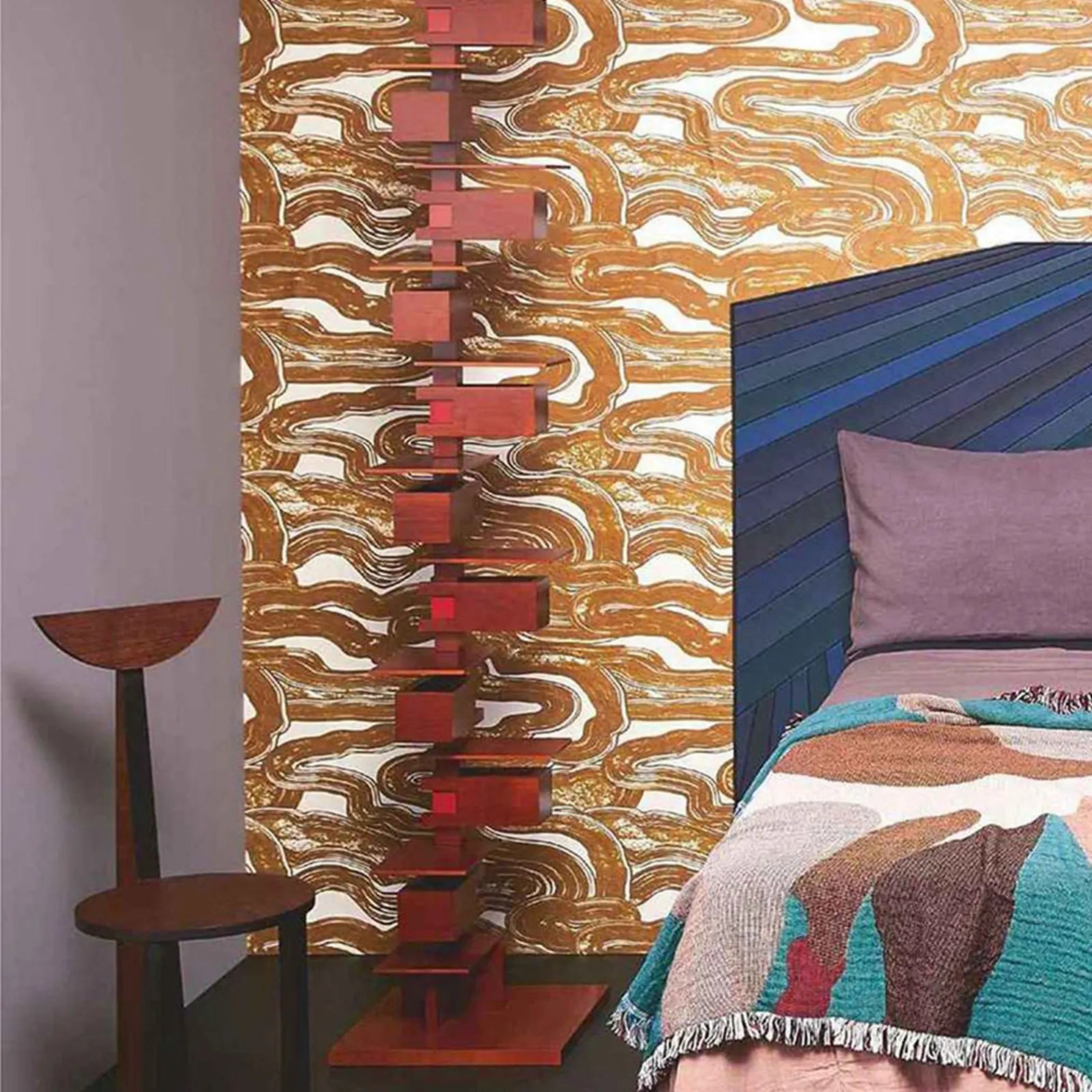 Bronze Brushed Clouds Wallpaper
