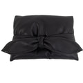 Petal Faux Leather Evening Clutch Bag - Black