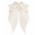 Oversized Satin Bib Collar - Ivory