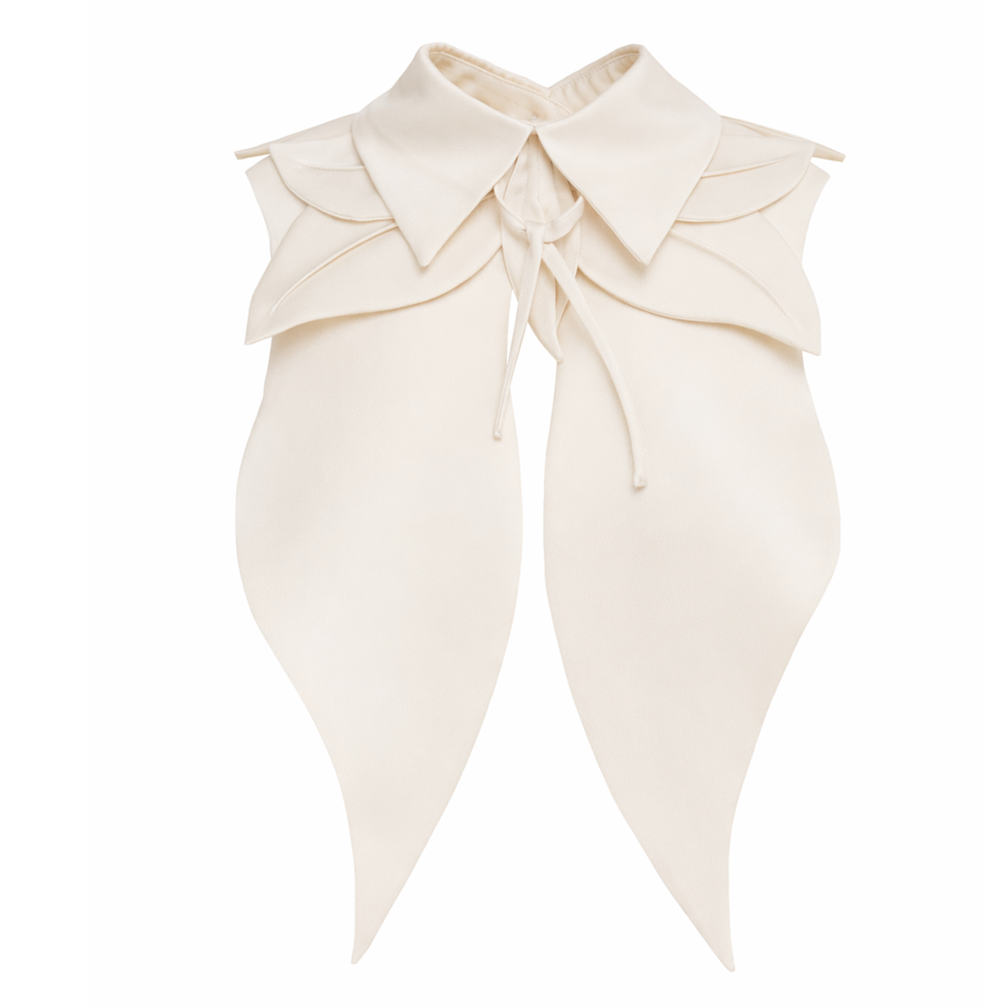 Oversized Satin Bib Collar - Ivory